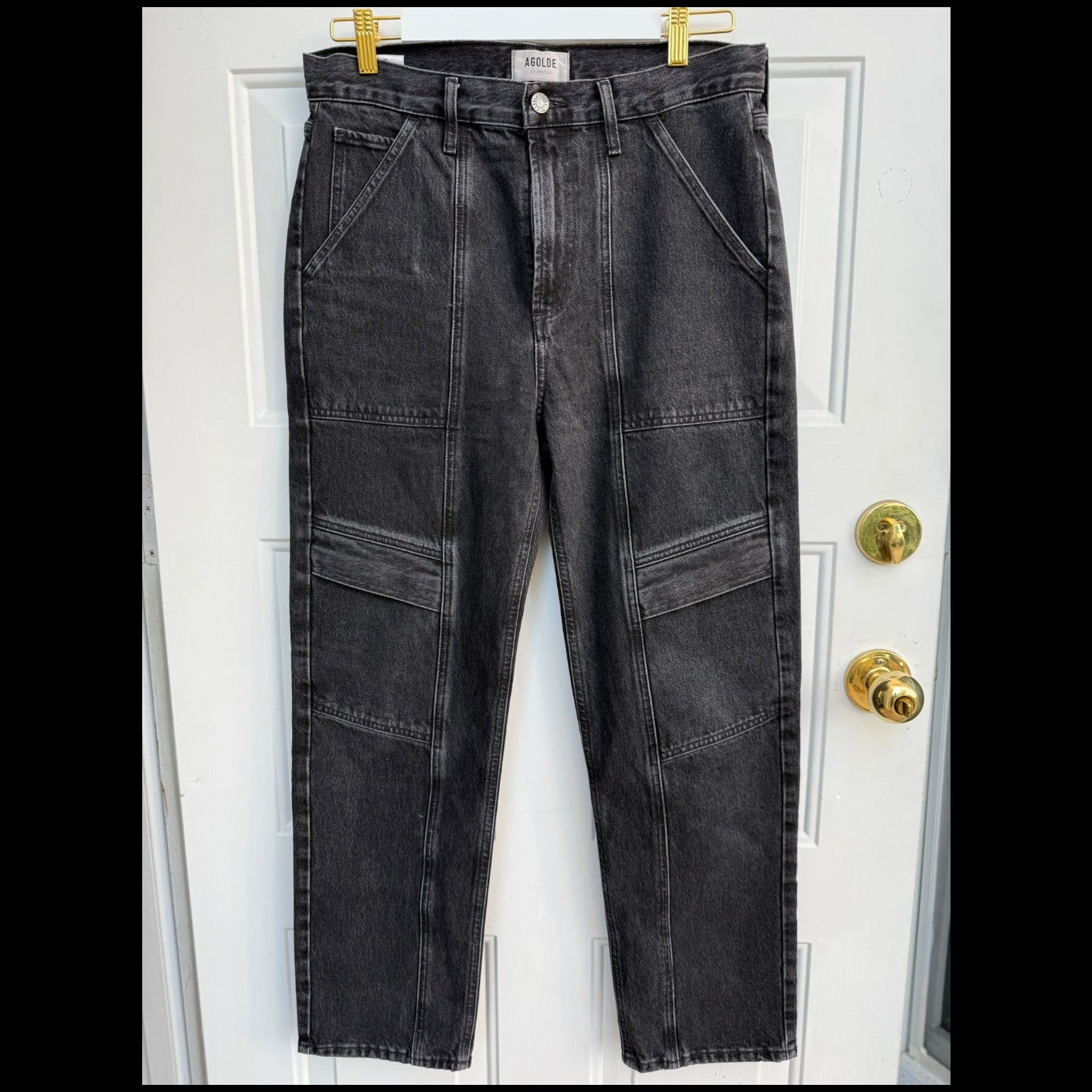 AGOLDE Cooper Cargo Utility Jeans Black Size 28