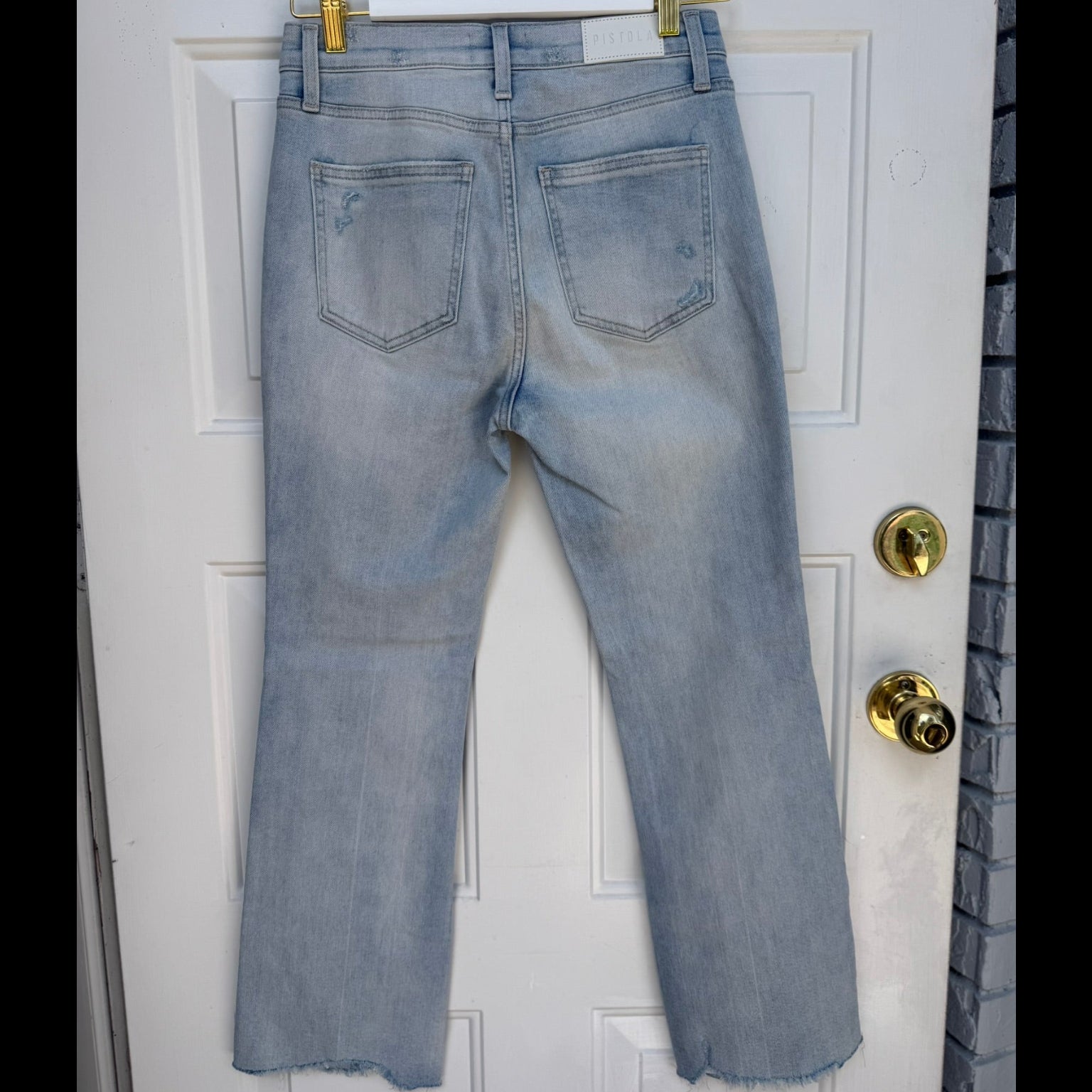 Pistola Light Wash Cropped Flare Jeans Size 27