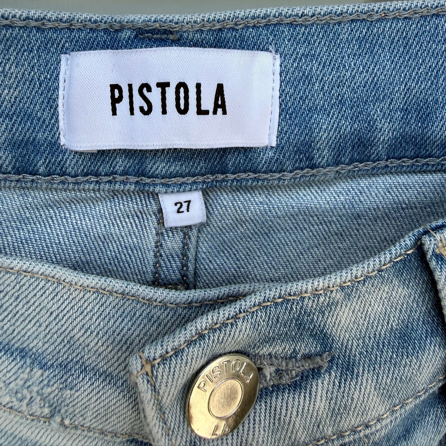 Pistola Light Wash Cropped Flare Jeans Size 27