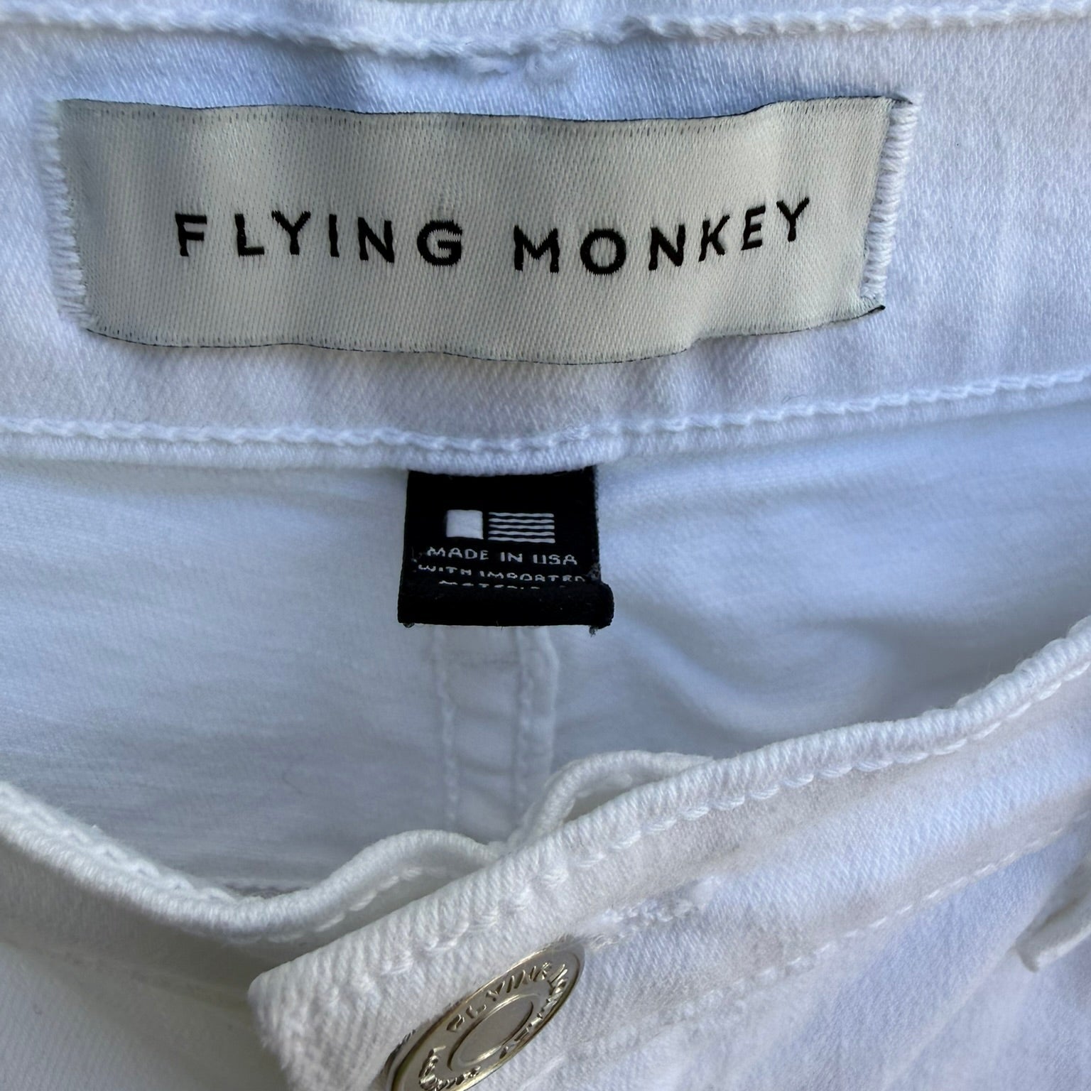 Flying Monkey White Denim Mini Skirt Size 29