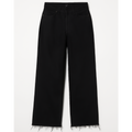 7 For All Mankind Black Raw Hem Jeans Size 27