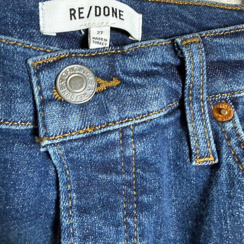 RE/DONE 90s High Rise Loose Jetty Blue Vintage Jeans Size 27