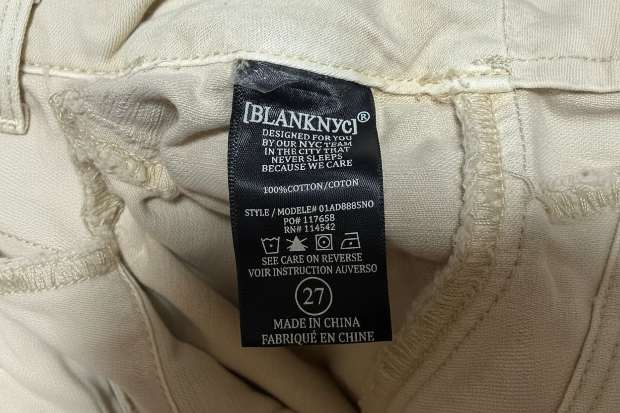 Blank NYC High-Rise Belted Twill Shorts Size 27
