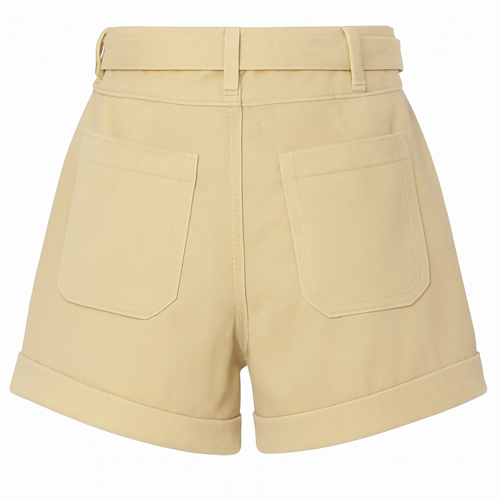 Blank NYC High-Rise Belted Twill Shorts Size 27