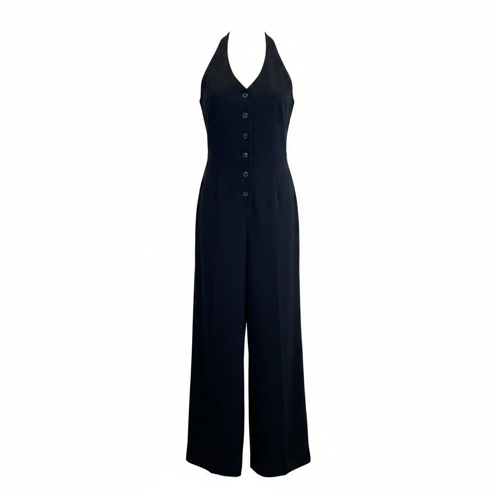 Wilfred Halter Neck Wide Leg Jumpsuit Size 2