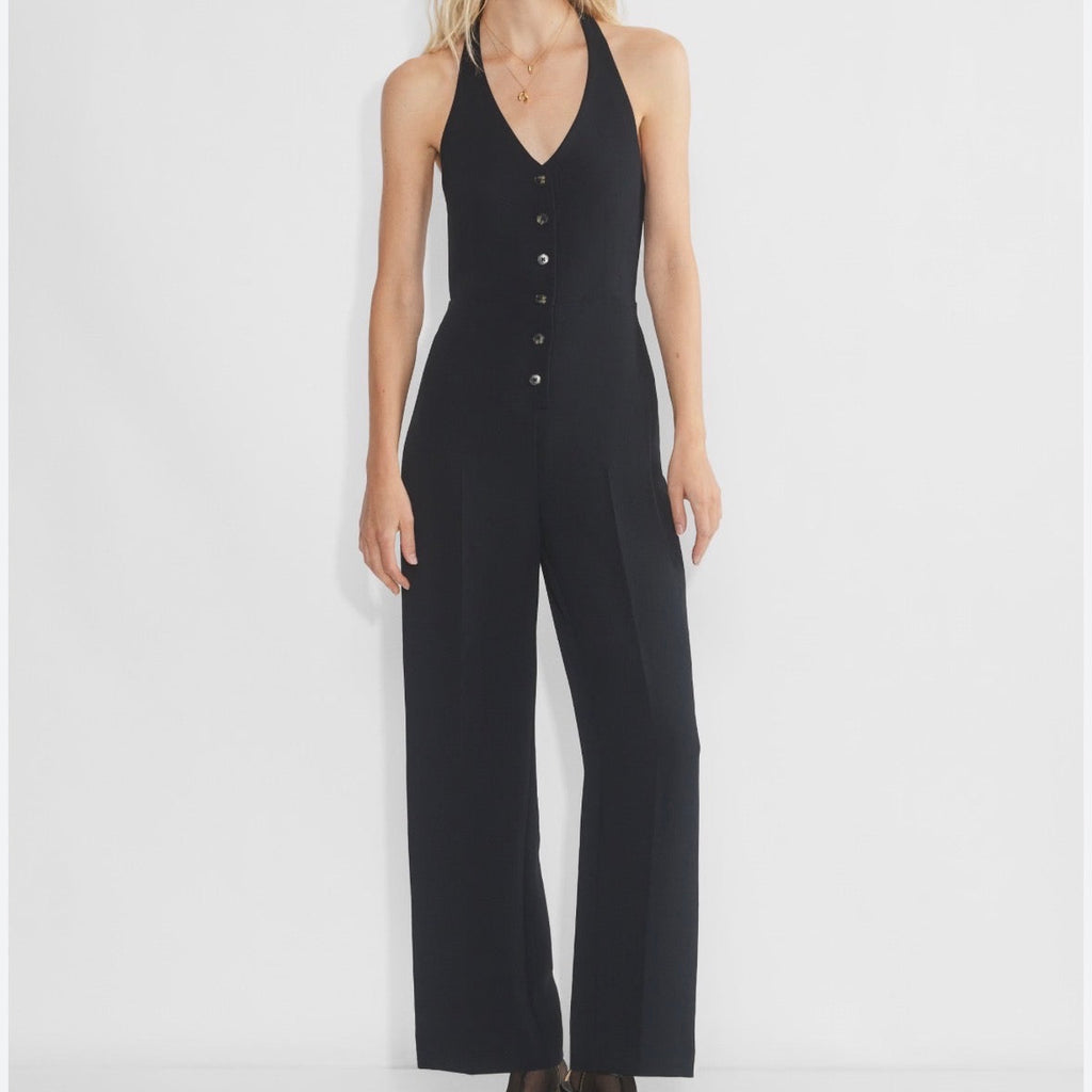 Wilfred Halter Neck Wide Leg Jumpsuit Size 2