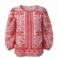 Farm Rio Red River Ride Blouse Size XL