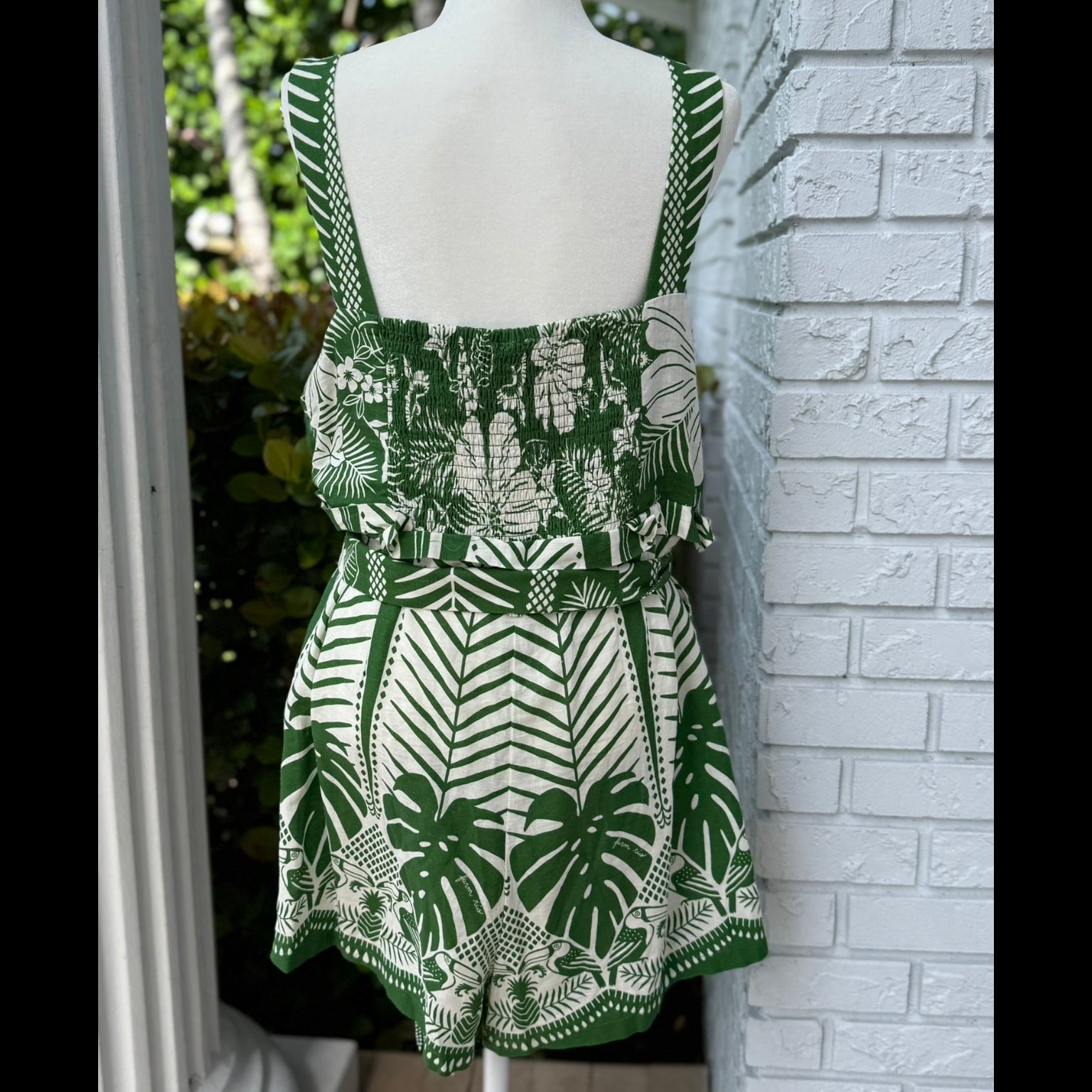 Farm Rio Macaw Elegance Romper Size XL