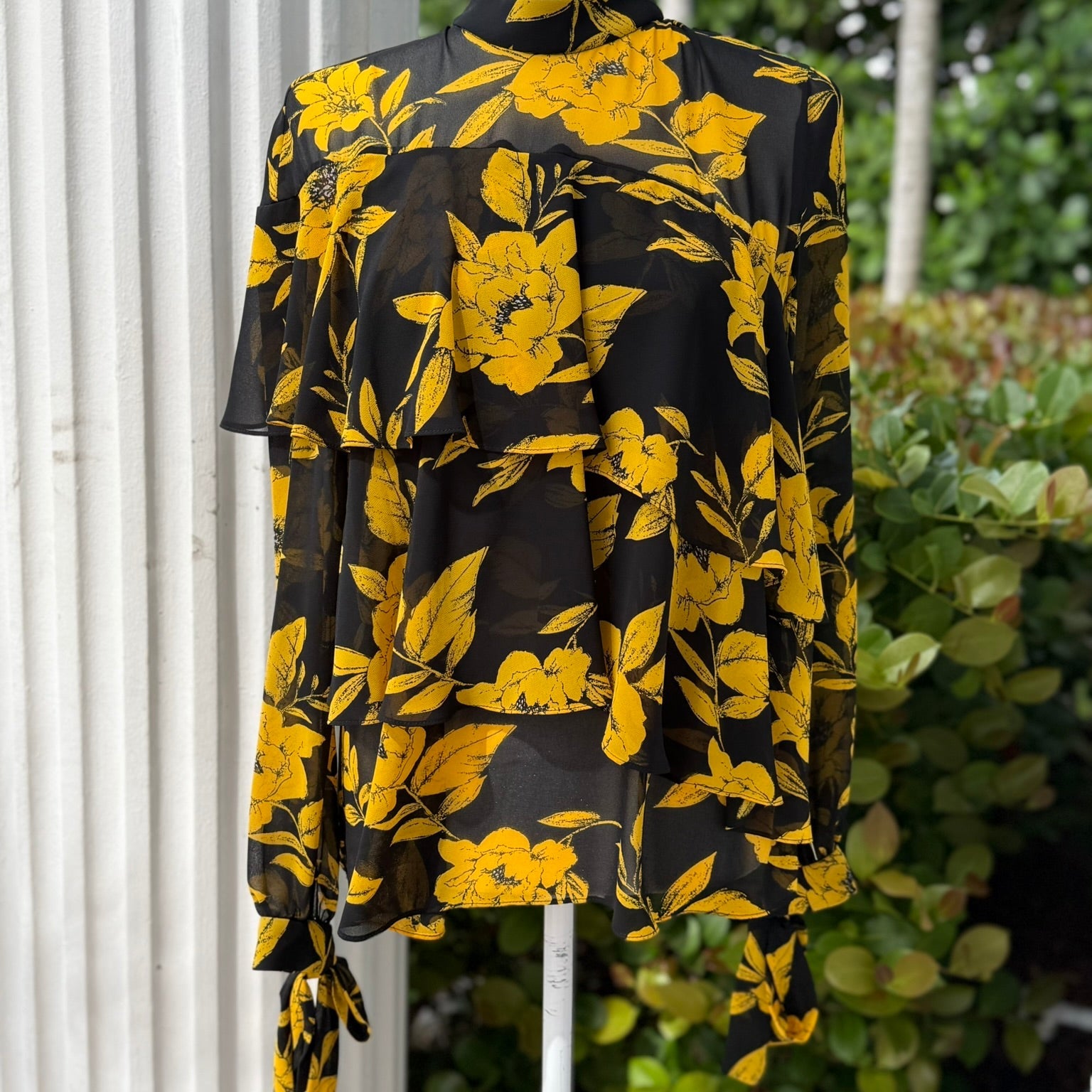 Jay Godfrey Floral Ruffle Blouse- New with tags
