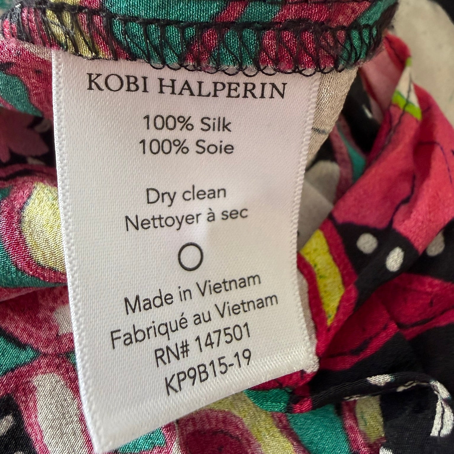 Kobi Halperin Floral Silk Blouse Size Medium