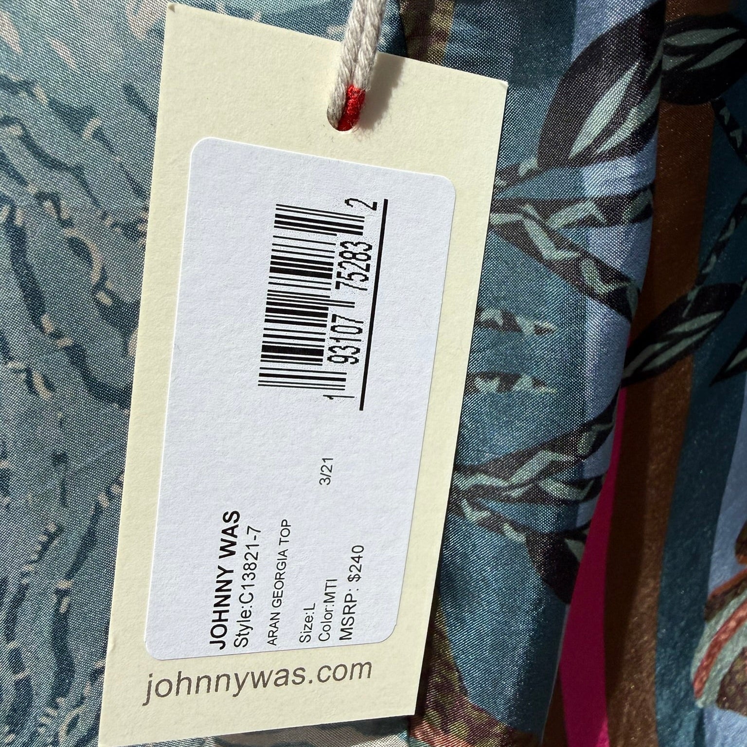 Johnny Was Aran Georgia Top Size Large
