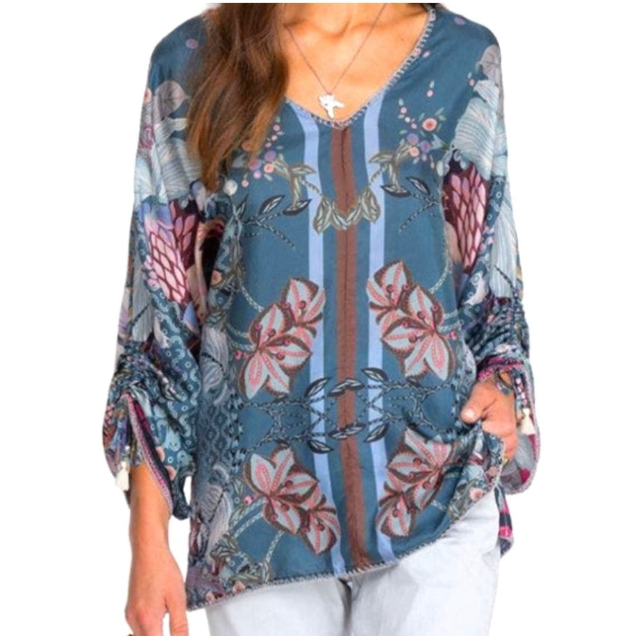 Johnny Was Aran Georgia Top Size Large