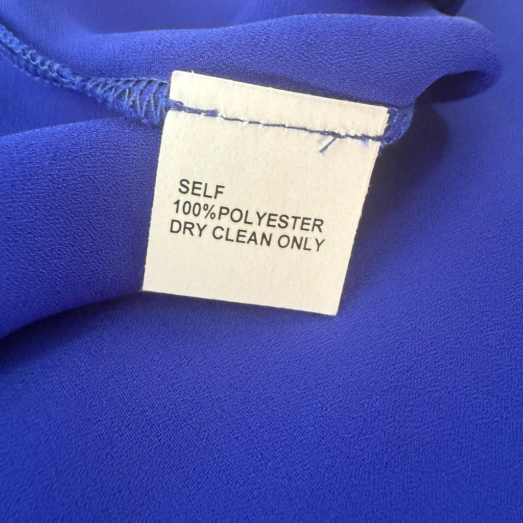 Single Los Angeles Royal Blue Wrap Blouse Size XL