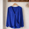 Single Los Angeles Royal Blue Wrap Blouse Size XL