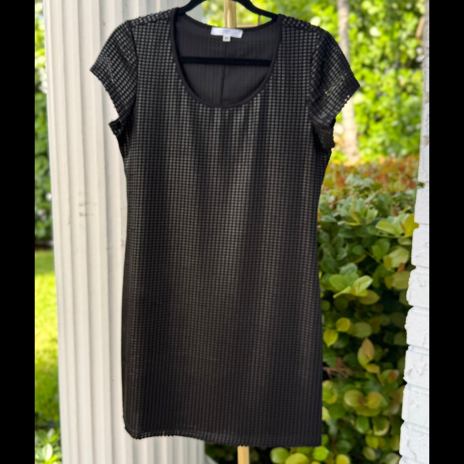 Drew Black Textured Scoop Neck Dress Size Medium