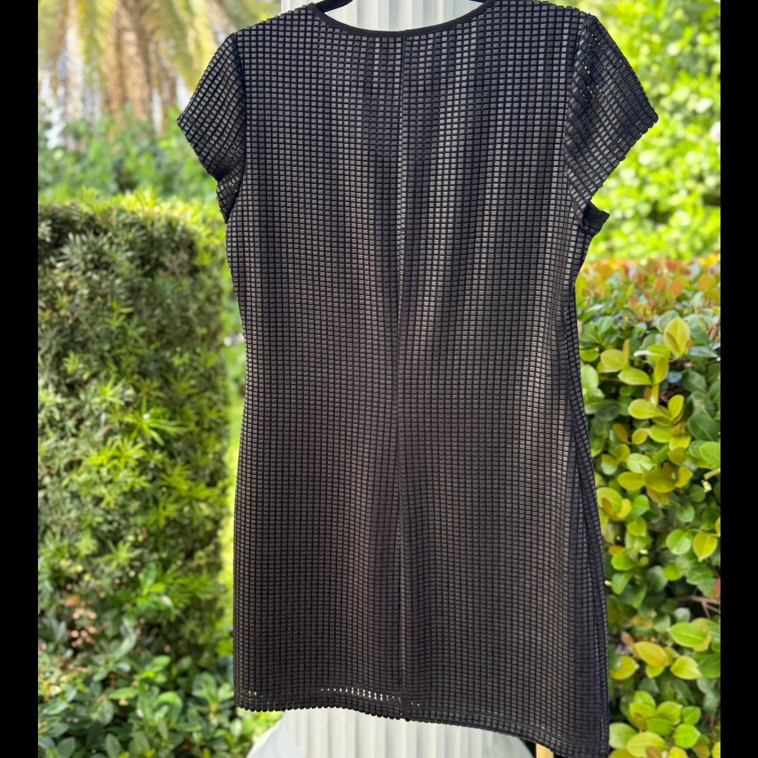Drew Black Textured Scoop Neck Dress Size Medium