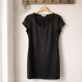 Drew Black Textured Scoop Neck Dress Size Medium