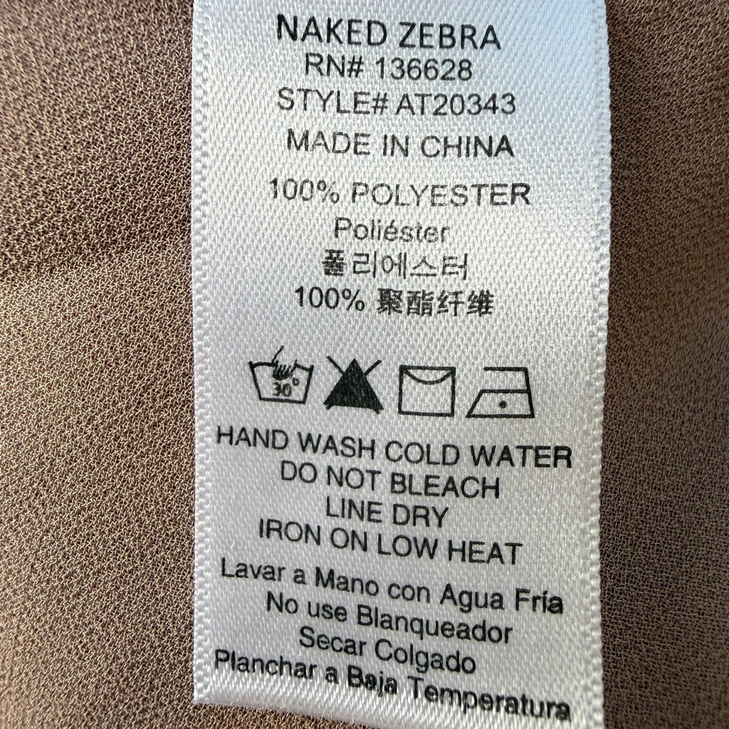 Naked Zebra Mauve Wrap Cami Top Size Medium