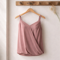 Naked Zebra Mauve Wrap Cami Top Size Medium