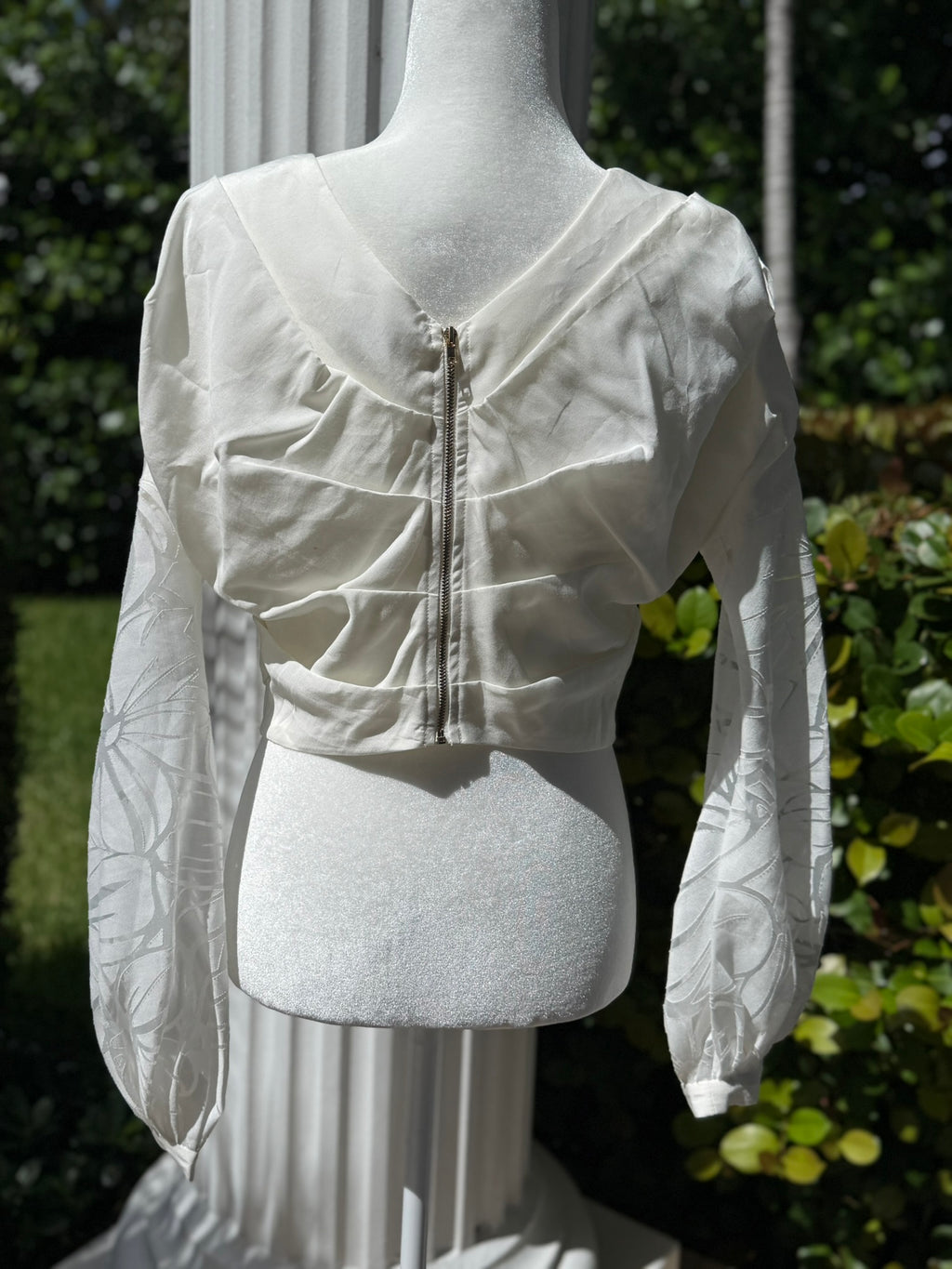 Asilio White Wild Wrap Crop Top Size Medium