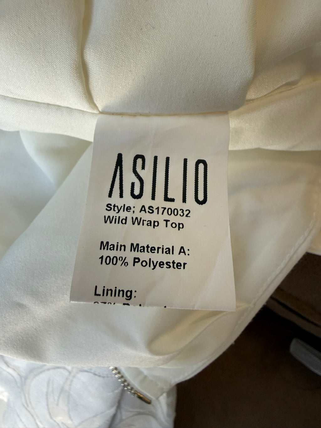 Asilio White Wild Wrap Crop Top Size Medium