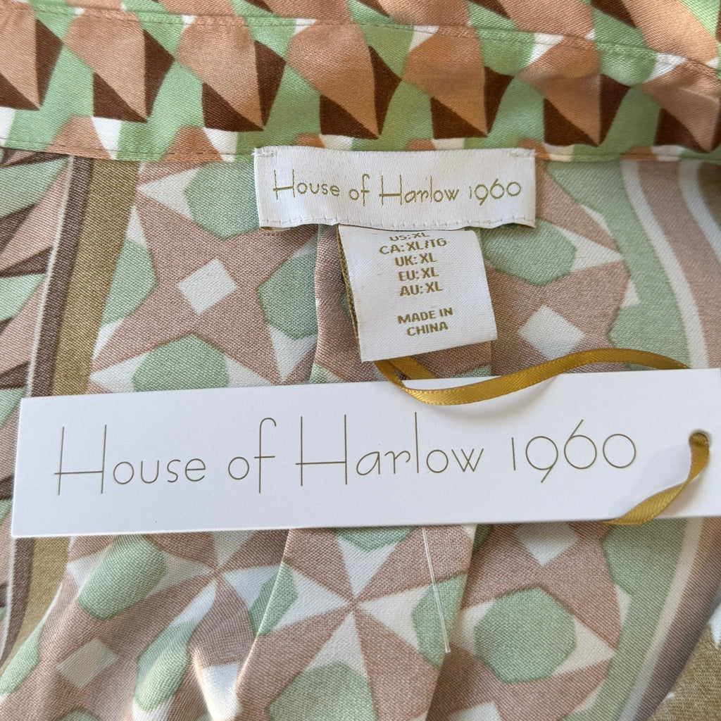 House of Harlow 1960 Geometric Blouse Size XL