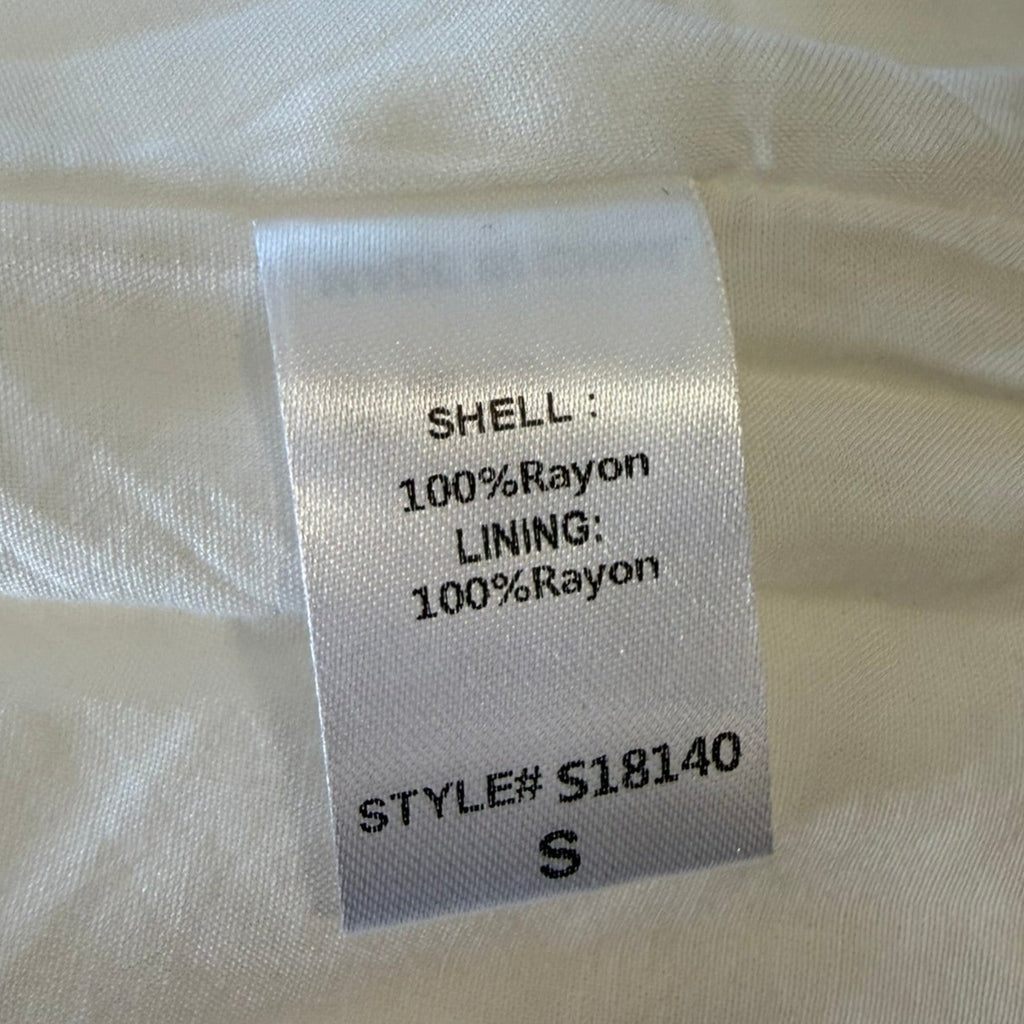 Mustard Seel White Tiered Mini Dress Size Small