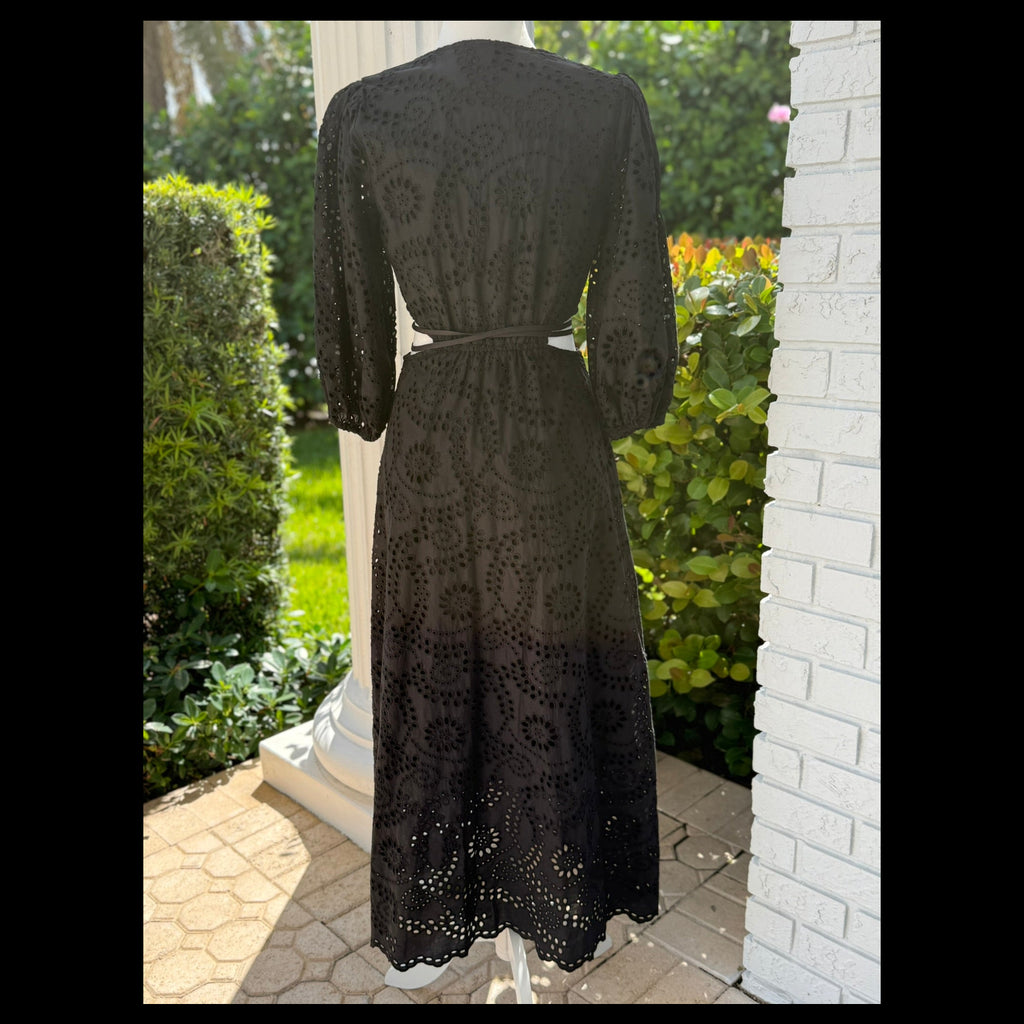 Young Fabulous & Broke (YFB) Eyelet Cutout Midi Dress Size Small