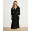 Young Fabulous & Broke (YFB) Eyelet Cutout Midi Dress Size Small