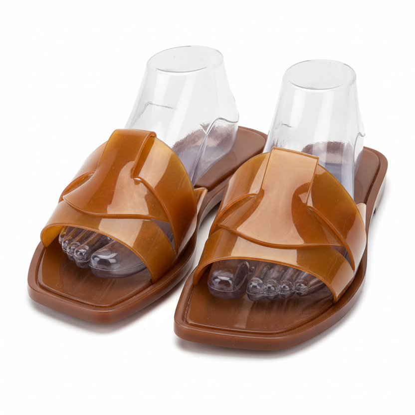 Zara Amber Jelly H-Band Slide Sandals Size 38