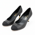 Chanel Cap-Toe Grained Leather Pumps Size 37.5