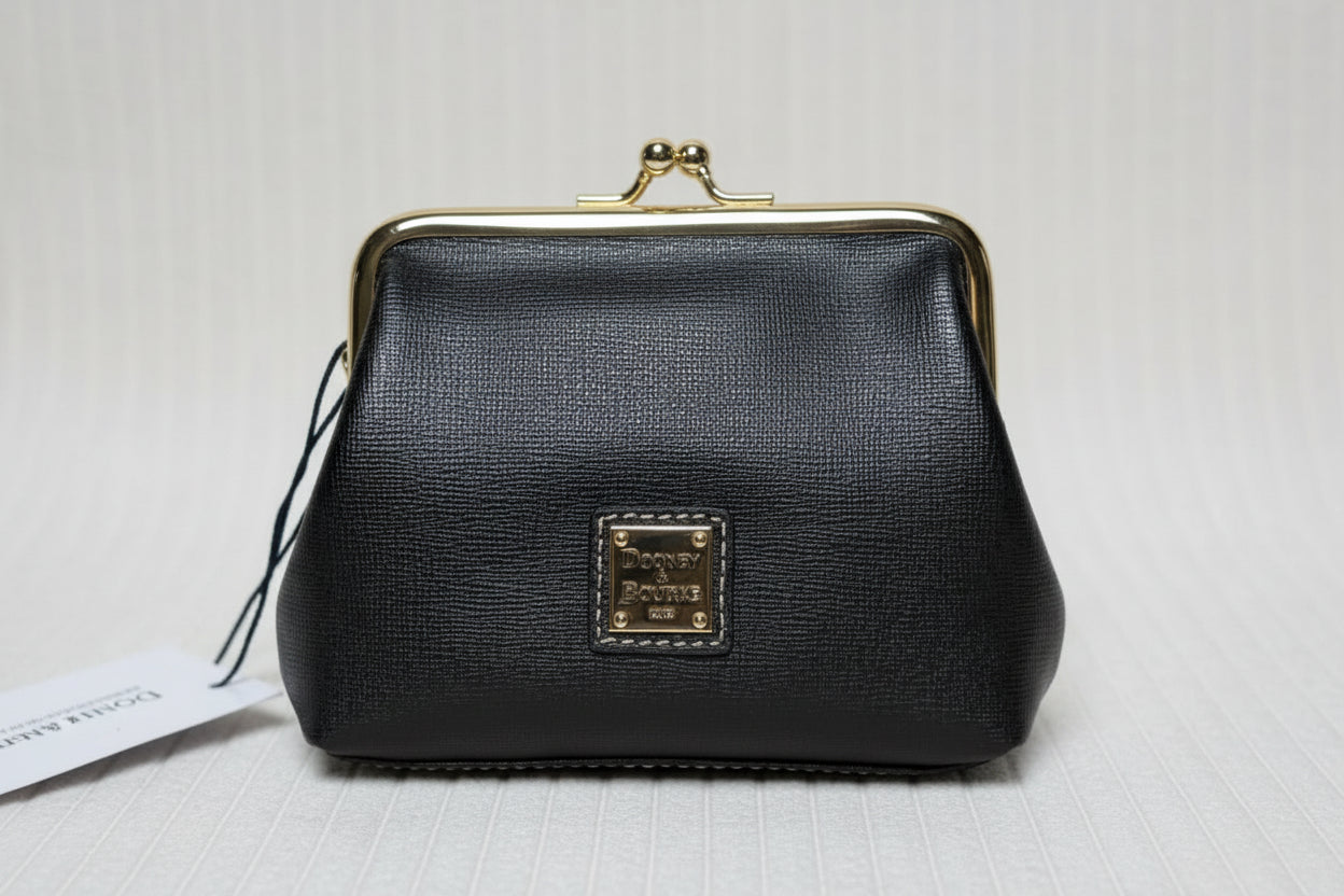 Dooney & Bourke Saffiano Leather Frame Pouch- New with Tags