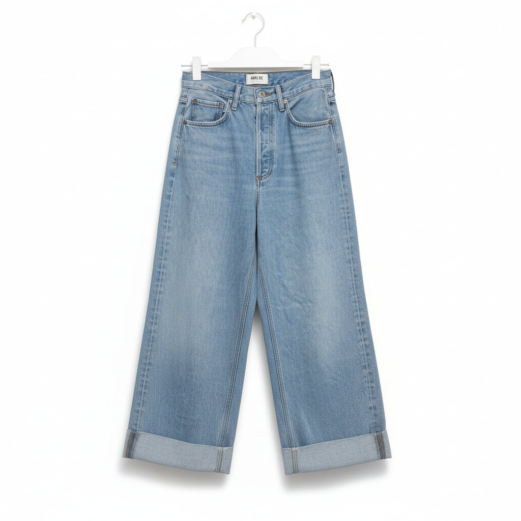Agolde Dame High-Rise Wide Leg Jeans Size 24