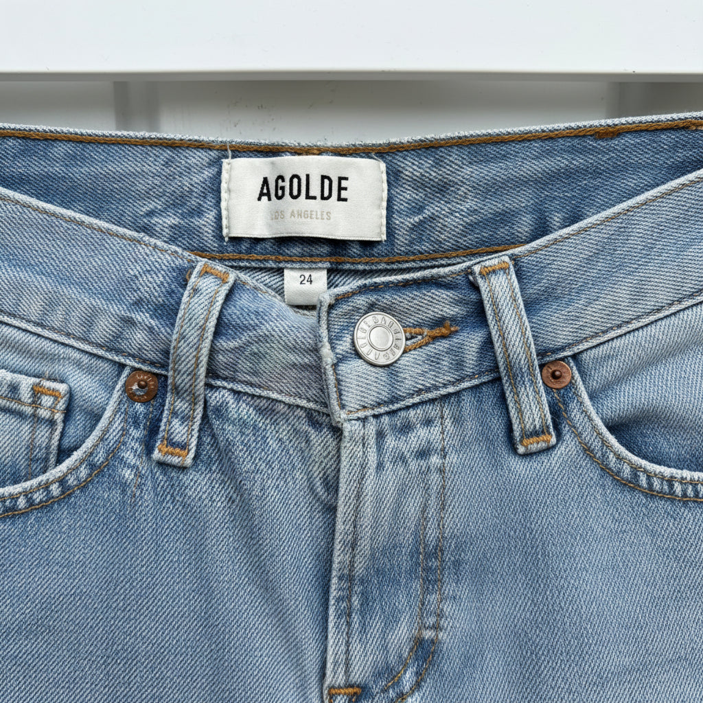 Agolde Dame High-Rise Wide Leg Jeans Size 24