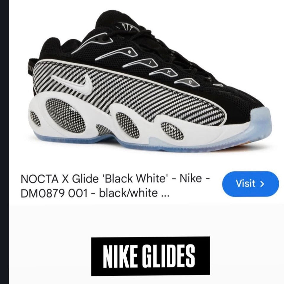 Nike x NOCTA Glide Black White Size 7.5