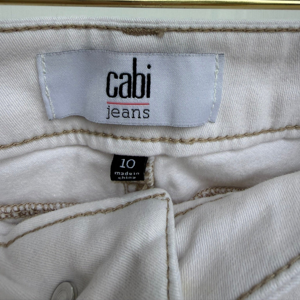 Cabi 5127 Boyfriend Shorts Cream Size 10