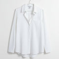 Athleta Urbanite Lightweight Long Sleeve Button Down Shirt- White Size Medium