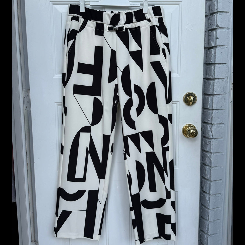 MAC Future Concept Printed Wide-Leg Trousers Size 32