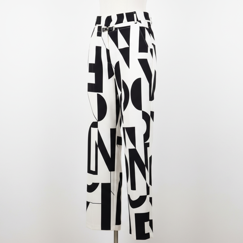 MAC Future Concept Printed Wide-Leg Trousers Size 32