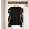 Generation Love Camo Puff Sleeve Top Size Large
