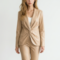 Donna Karan New York Faux Leather Top- Size Large