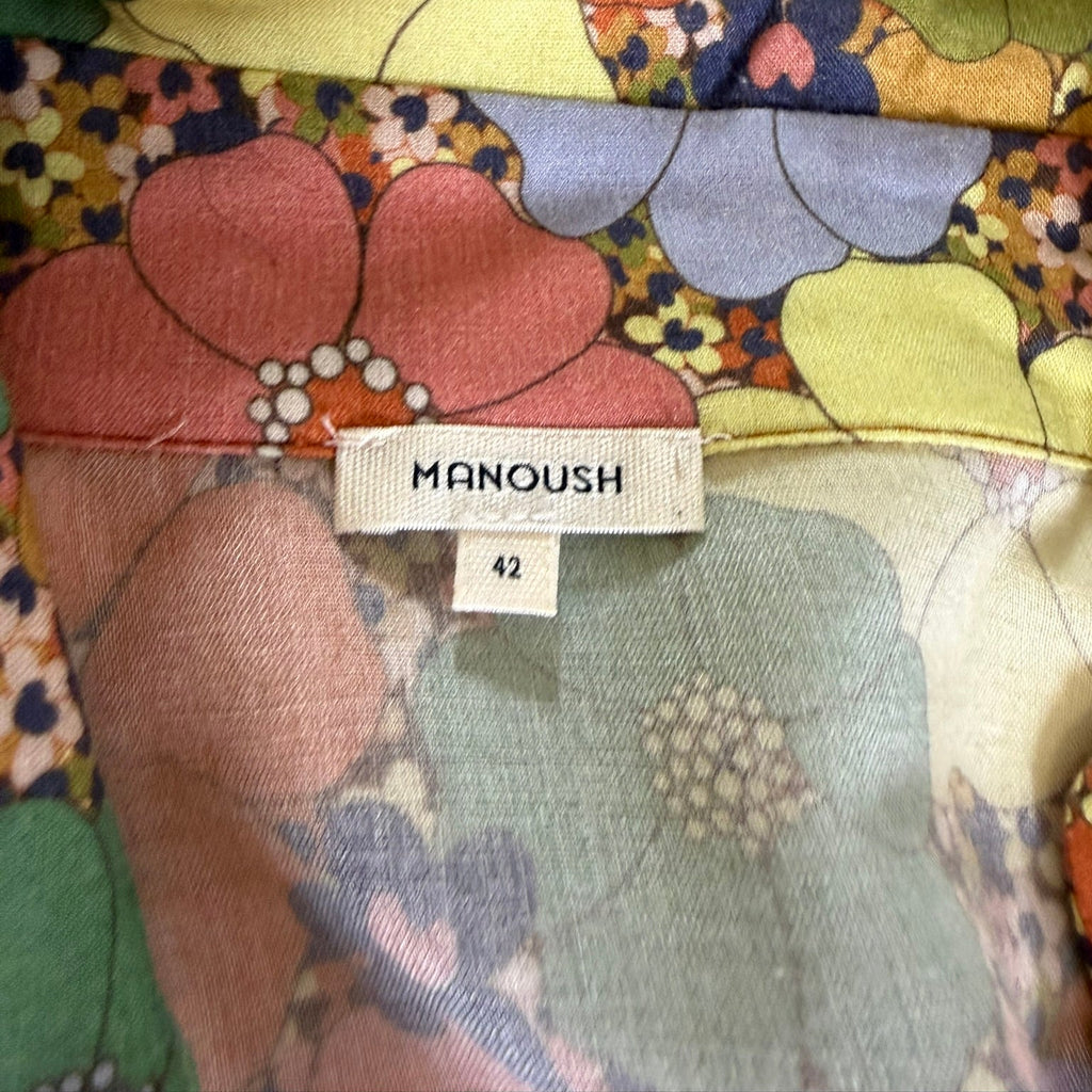 Manoush Floral Print Button-Down Shirt Size 10