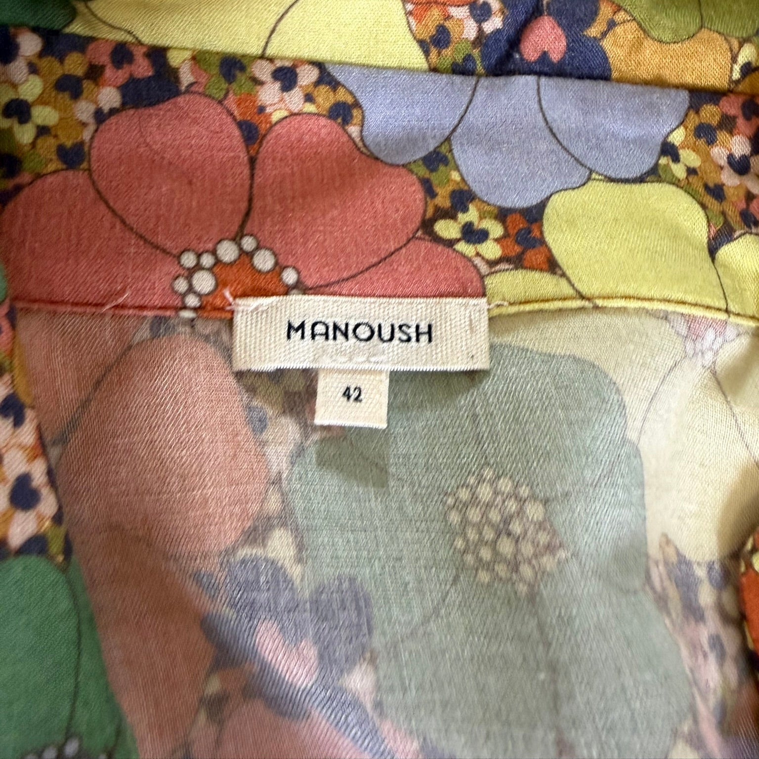 Manoush Floral Print Button-Down Shirt Size 10