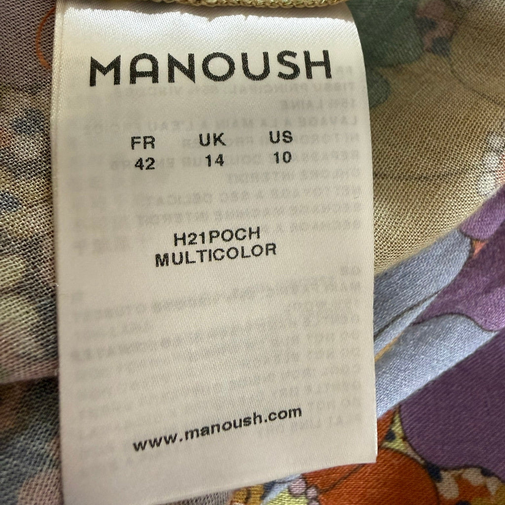 Manoush Floral Print Button-Down Shirt Size 10