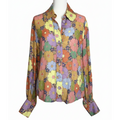 Manoush Floral Print Button-Down Shirt Size 10