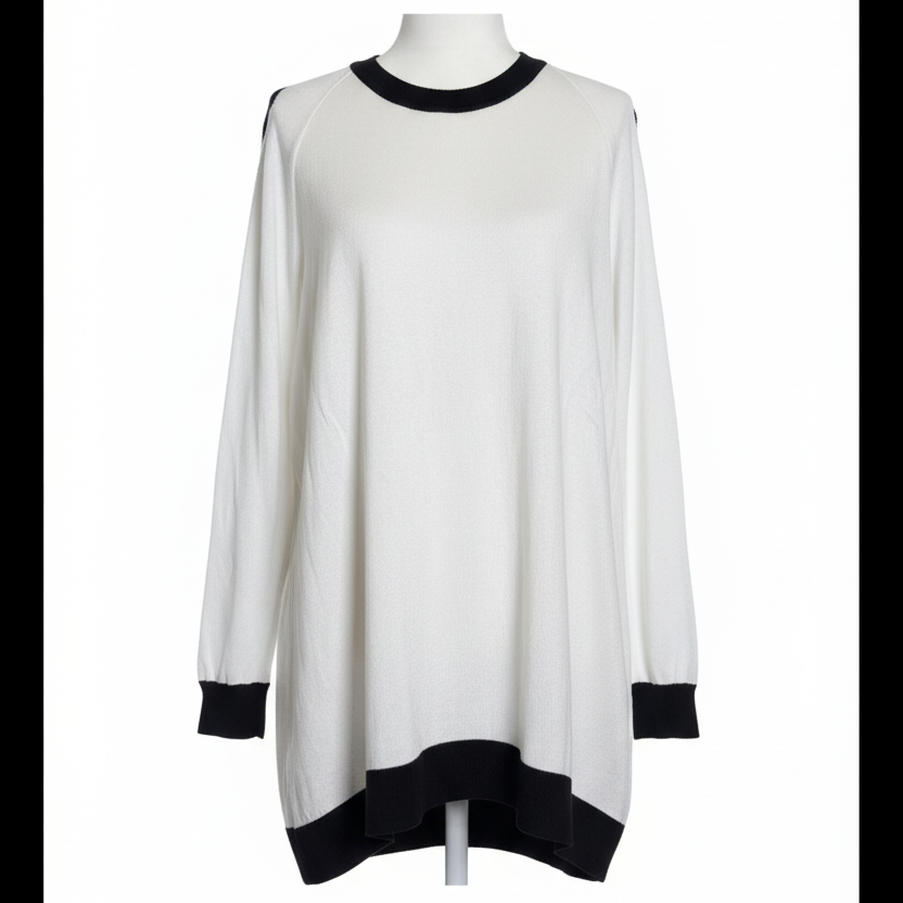 Planet by Lauren G Colorblock Sweater- One Size