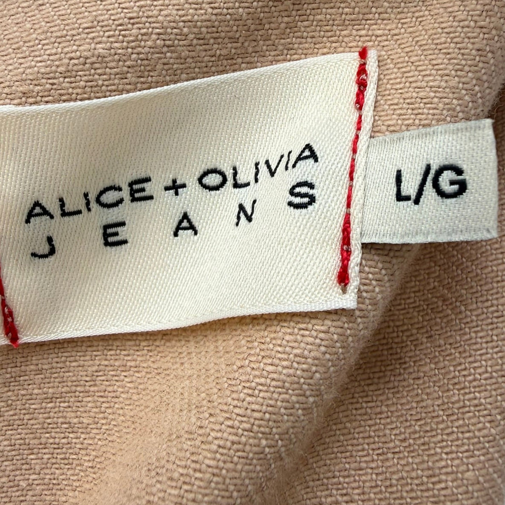 Alice & Olivia Jeans Ruched Sleeve Jacket Size Large