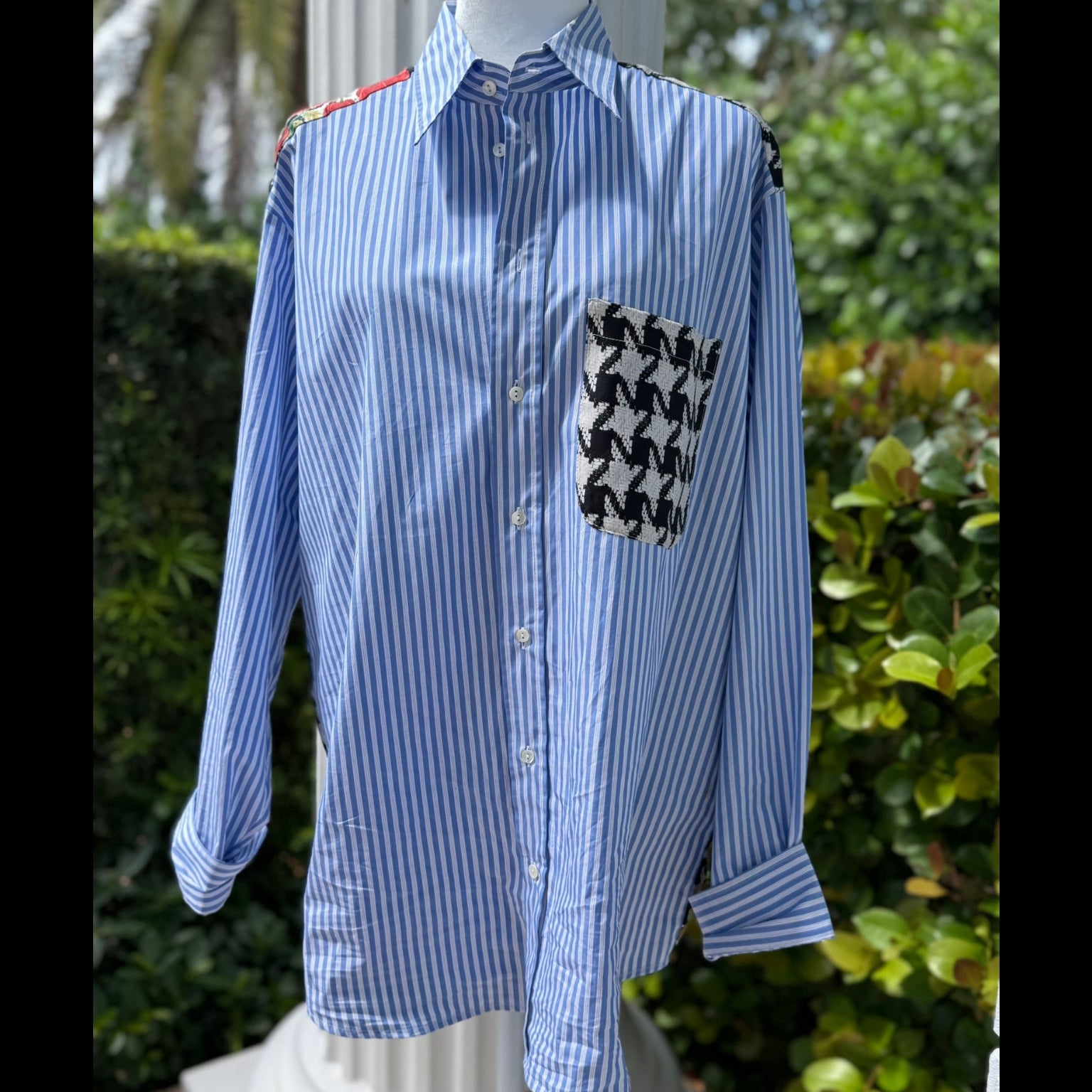 Pierre-Louis Mascia Mixed Print Button Down Shirt Size Large
