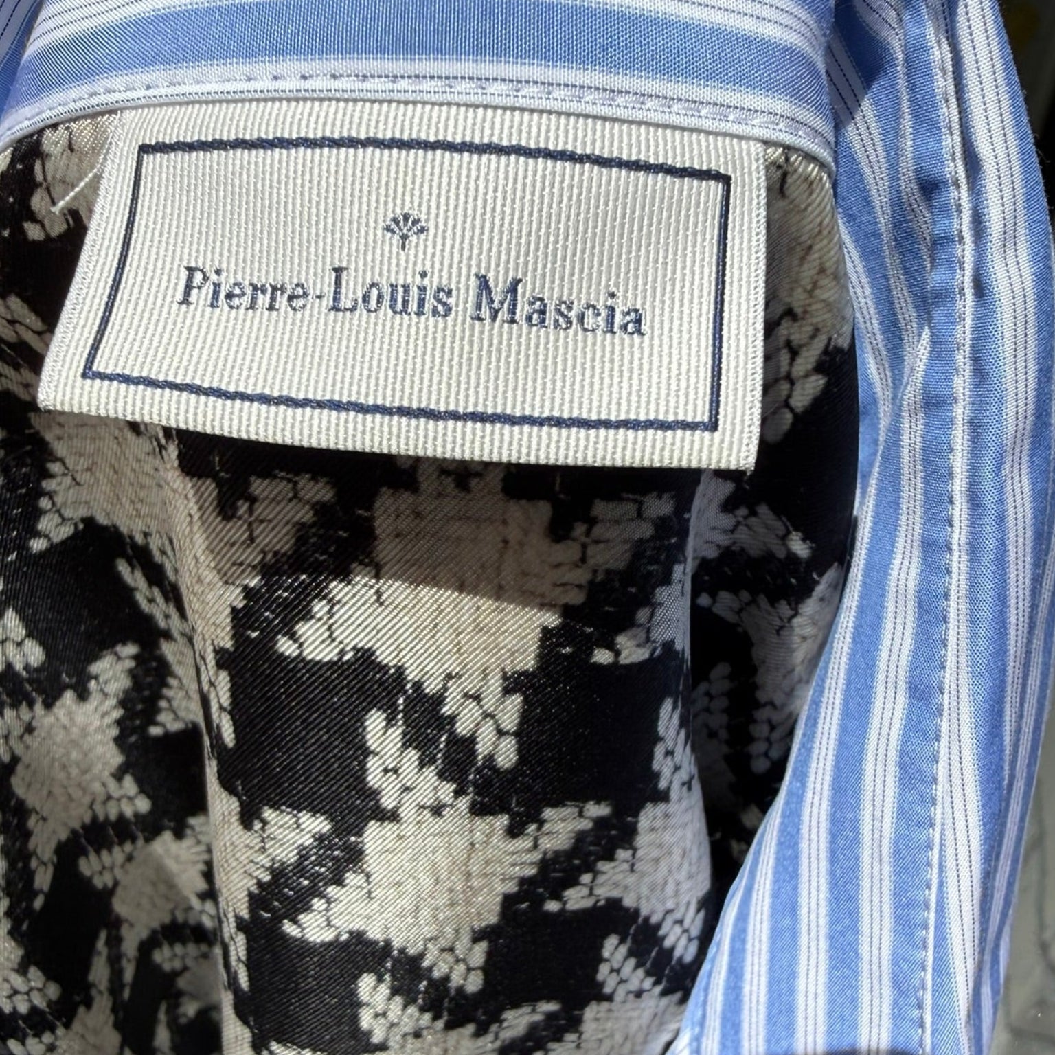 Pierre-Louis Mascia Mixed Print Button Down Shirt Size Large