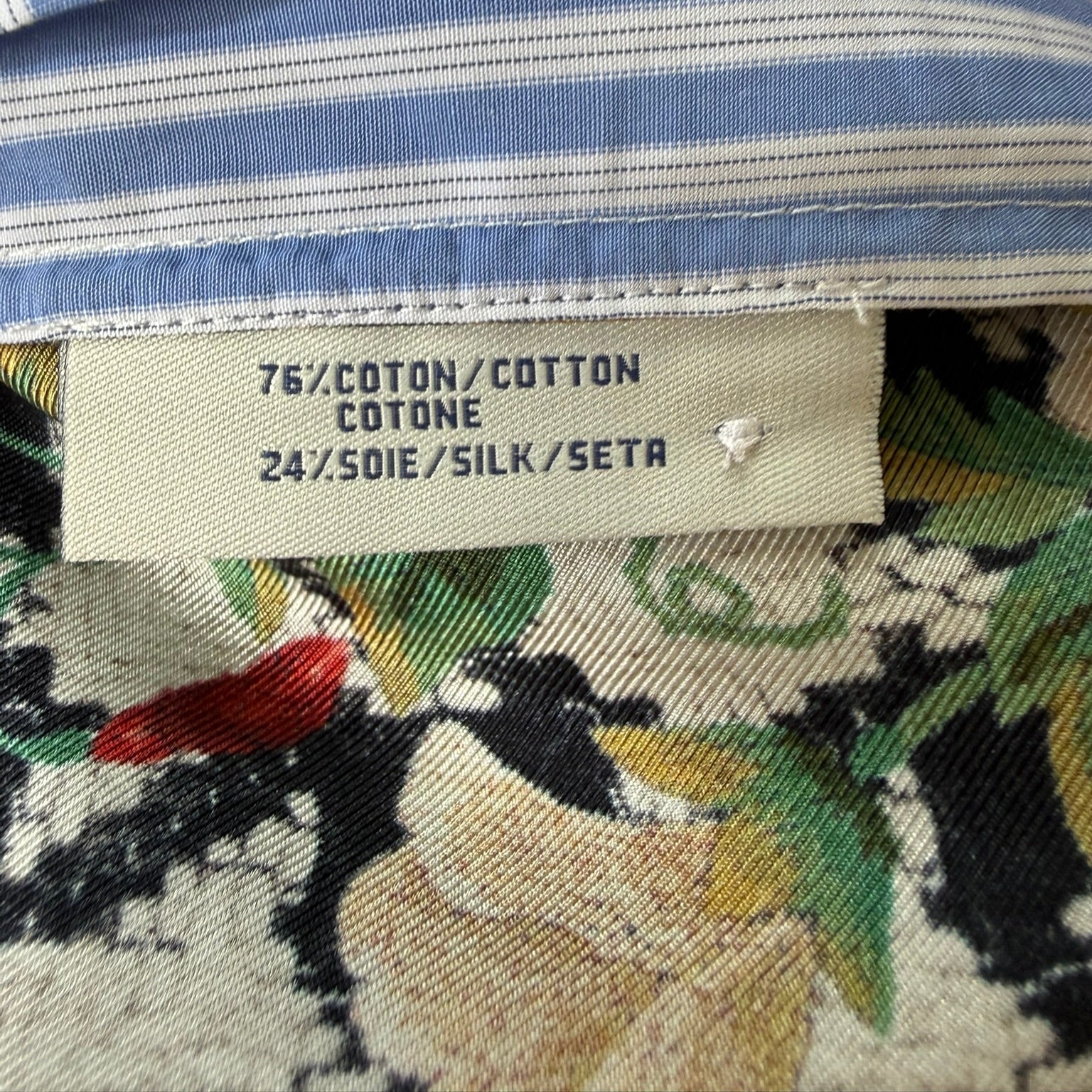 Pierre-Louis Mascia Mixed Print Button Down Shirt Size Large